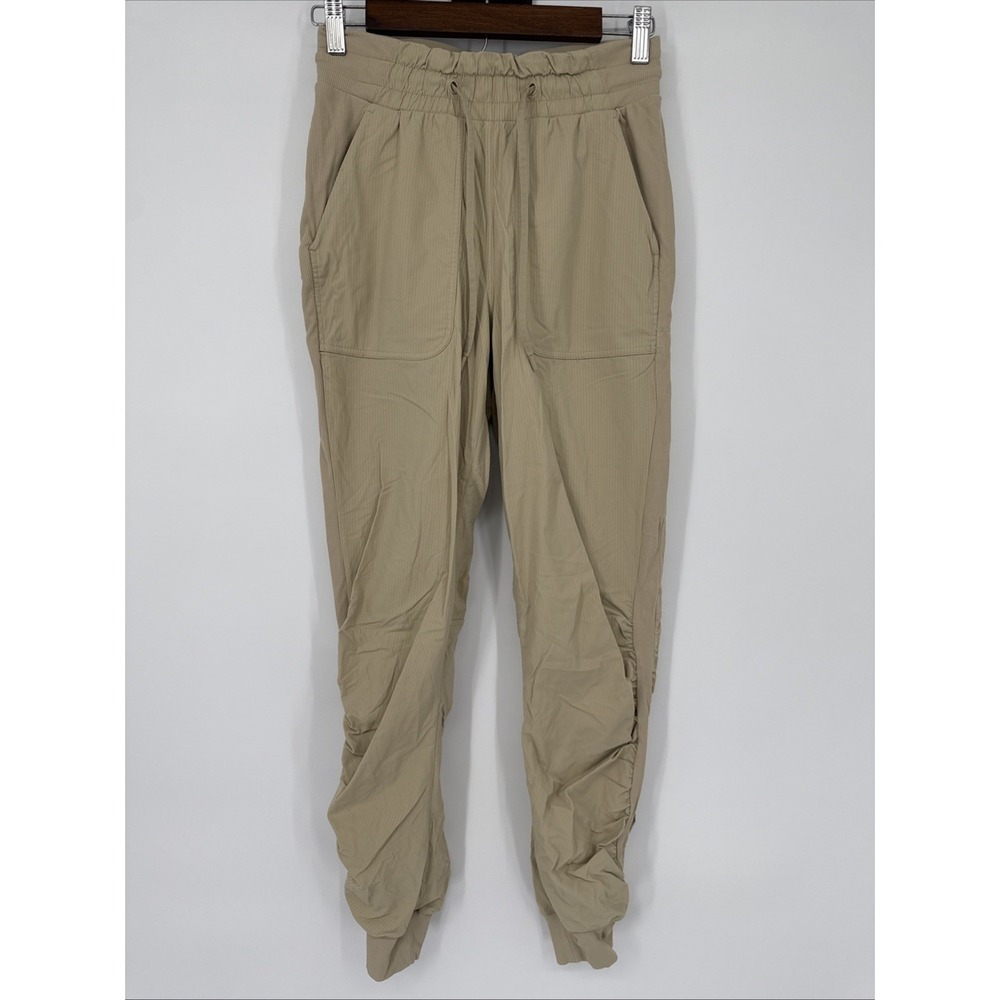 Lululemon Beyond the Studio Jogger Beige High Rise Pants Size 4 Athleisure Yoga